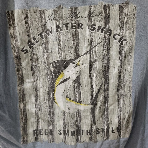 Ralph Marlin Other - Joe Marlin's ,SaltyWater Shack , Marlin's Logo, Blue‎ Tee Shirt Men's Size XXL